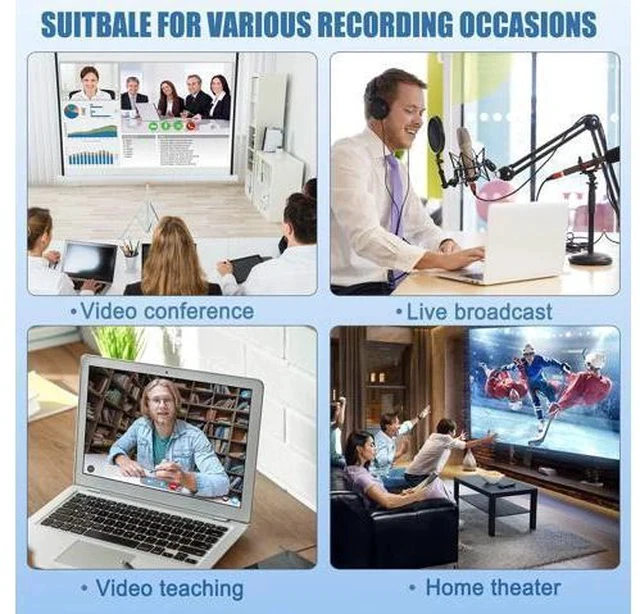 Alt view image 6 of 7 - Guermok Video Capture Card, USB3.0 HDMI to USB C Audio Capture Card, 4K 1080P 60FPS Capture with Type-C Adapter Devices for Gaming Live Streaming Video Recorder, for Windows Mac OS System OBS Zoom