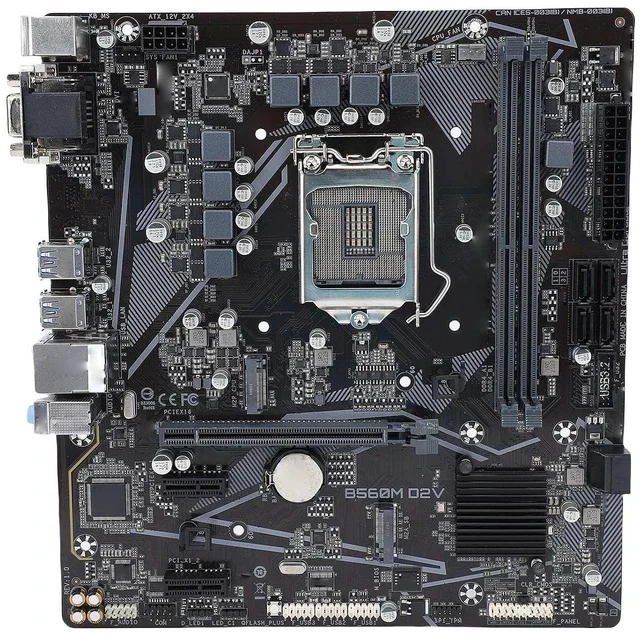 Alt view image 3 of 7 - Micro ATX Motherboard LGA1200 for 11th/10th Gen Core I9/i7/i5, B560 Chipset, PCIe 4.0 X16, Dual M.2 Slots, 6 Ports, DDR4 3200MHz, USB 3.2 Gen1