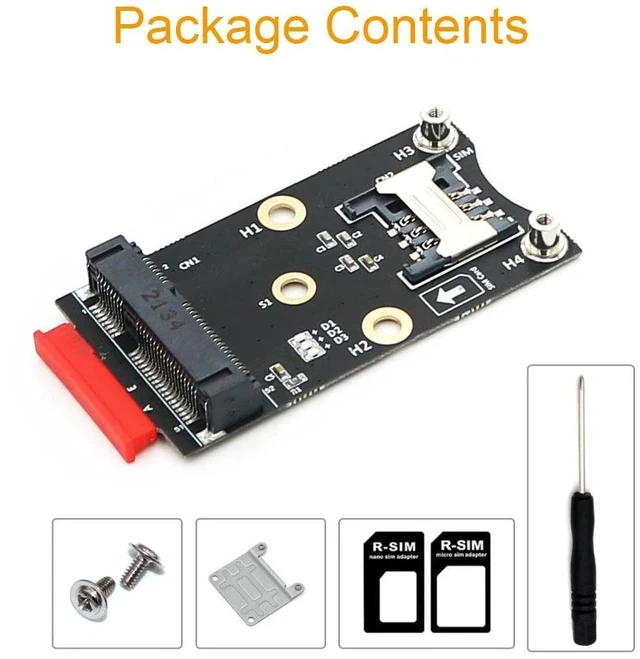 Alt view image 3 of 7 - NGFF M.2 A+E Key to Mini PCIe Adapter 3G / 4G / WiFi Module Converter with SIM Card Slot for WWAN / IoT / Embedded Systems