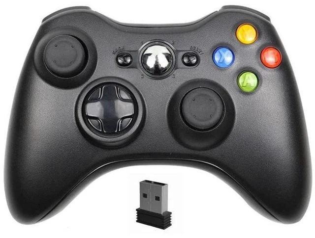 Main image of 2.4G Wireless Game Controller for PC/Laptop Dual Vibration Feedback, Plug-and-Play, Ergonomic Design for Steam/Windows Gaming - black