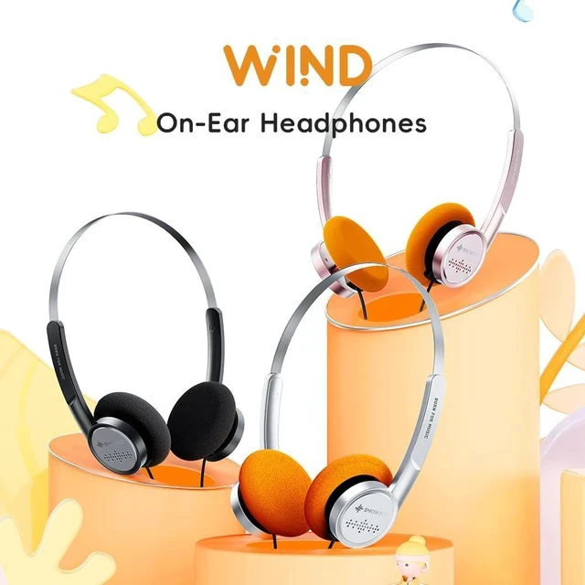 Alt view image 2 of 7 - Snowsky Wind 3.5mm ON-Ear Headphones for Recording Gaming with Microphone, 40mm Diaphragms Driver,HiFi Sound (Gold)