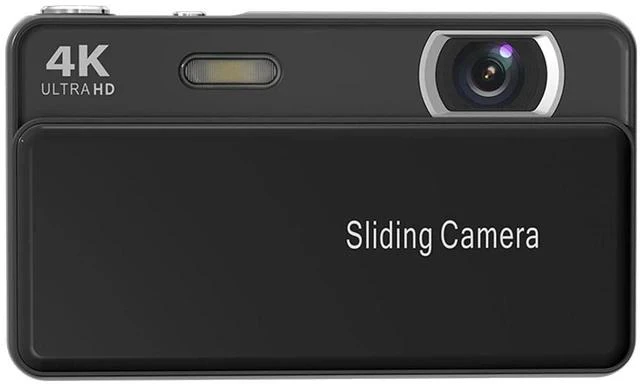 Main image of 4K Digital Camera for Photography, 64MP Autofocus Sliding Vintage Camera (Black)