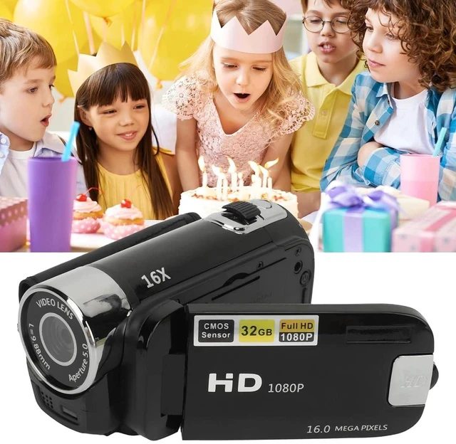 Alt view image 6 of 7 - D90 Digital Video Camera - 1080P 16MP Handheld Video Camcorder 16x Digital Zoom Video Camera with 2.7in TFT Rotatable Screen, HD Video Recorder Camera with Fill Light (Black)