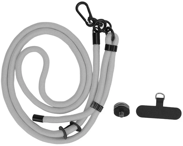 Alt view image 6 of 7 - Action Camera Lanyard for 3/Action 5/ONE X4, Adjustable Arrow Storage Case AntiLost Rope with 1/4" Thread & Cushion Pads (Grey)