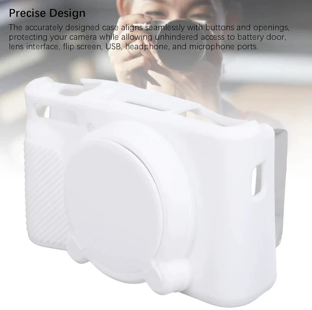 Alt view image 3 of 7 - Silicone Chamber to Sliding Against Sliding Adjustment to the Digital Chamber SX740 SX730 Soft Protective Cover for Outdoor Travelers (White)