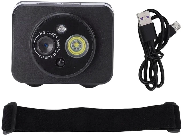 Alt view image 7 of 7 - Head Mounted Camera with LED Light, 2MP 1080p Head Cameras for Recordings, Portable Body Video Camera for Outdoor Sports Night