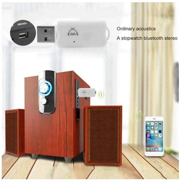 Alt view image 6 of 7 - USB Bluetooth Audio Receiver AUX Car Audio Receiver, Bluetooth V2.1 Adapter, Wireless Music Streaming Dongle for Car / Home Stereo / Speaker