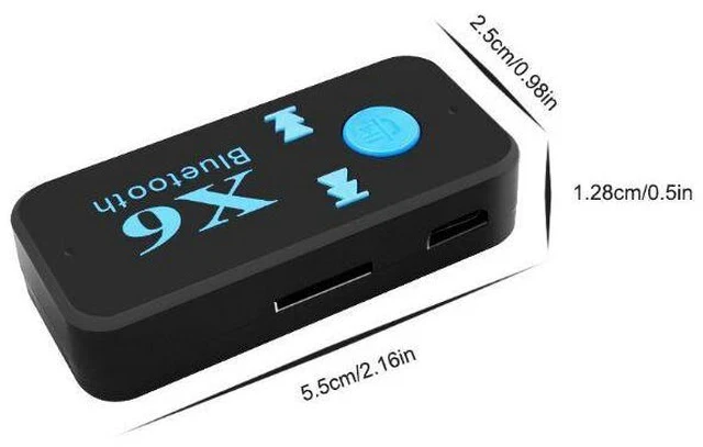Alt view image 4 of 7 - X6 Car Bluetooth Audio Receiver Bluetooth Transmitter, 3.5mm AUX Wireless Adapter for Car / Home Stereo / Speaker / Headphone