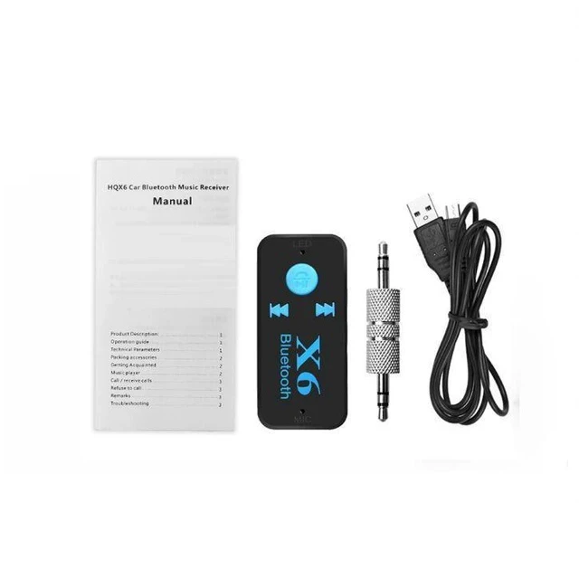 Alt view image 7 of 7 - X6 Car Bluetooth Audio Receiver Bluetooth Transmitter, 3.5mm AUX Wireless Adapter for Car / Home Stereo / Speaker / Headphone