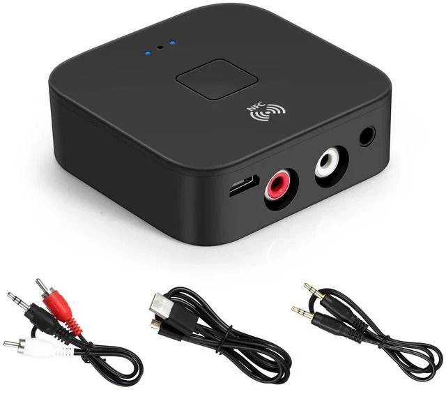 Main image of RCA Bluetooth Music Receiver NFC Bluetooth Receiver, Bluetooth 5.0 Car/Home Audio Adapter for Speakers