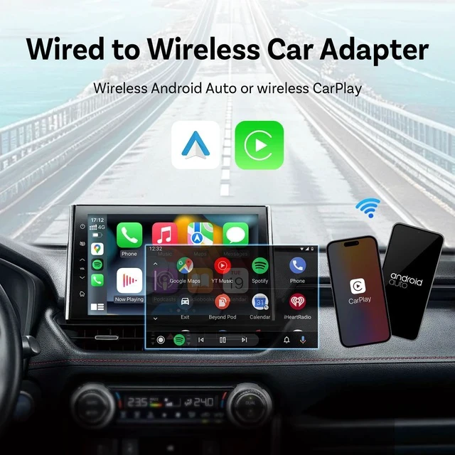 Alt view image 2 of 7 - Wireless CarPlay Box Smart Car Connectivity CarPlay Dongle, Plug and Play WiFi Auto Connect Adapter USB Dongle Compatible for Factory CarPlay Vehicles Hands-Free Calling Navigation