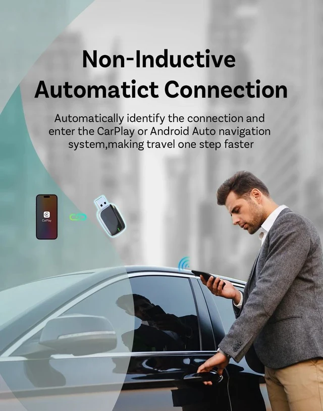 Alt view image 6 of 7 - Wireless CarPlay Box Smart Car Connectivity CarPlay Dongle, Plug and Play WiFi Auto Connect Adapter USB Dongle Compatible for Factory CarPlay Vehicles Hands-Free Calling Navigation