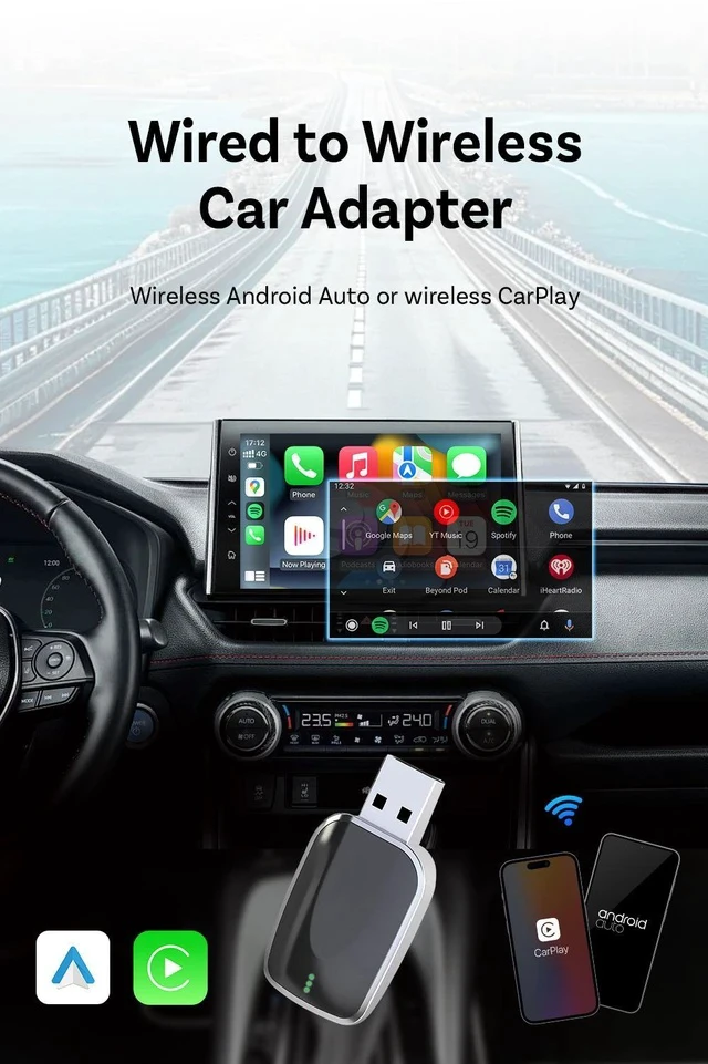 Alt view image 5 of 7 - Wireless CarPlay Box Smart Car Connectivity CarPlay Dongle, Plug and Play WiFi Auto Connect Adapter USB Dongle Compatible for Factory CarPlay Vehicles Hands-Free Calling Navigation