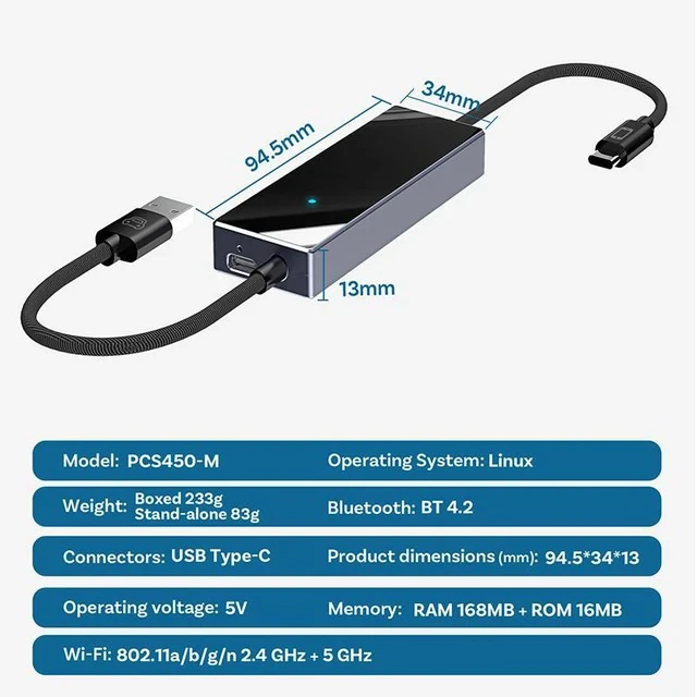 Alt view image 3 of 7 - Wireless CarPlay & Android Auto 2-in-1 Adapter Box with Phone DP Reverse Control, Car Connectivity Module WiFi Auto Connect Plug and Play Compatible with iPhone and Android for Factory Wired CarPlay V