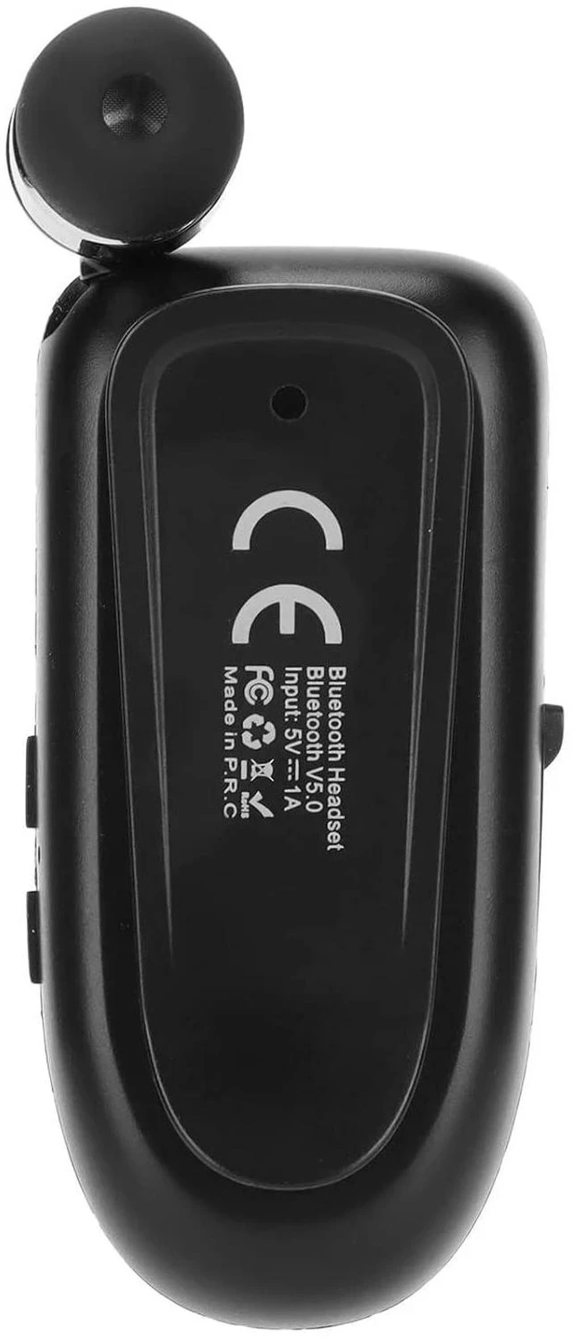 Alt view image 3 of 6 - Bluetooth Headset, Retractable Business Lavalier Earphone, Multifunction Vibrating Caller ID Clip Sports Earphones for Sports Workout Driving