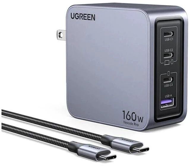 Main image of UGREEN Nexode Pro 160W 4-Port USB GaN Wall Charger