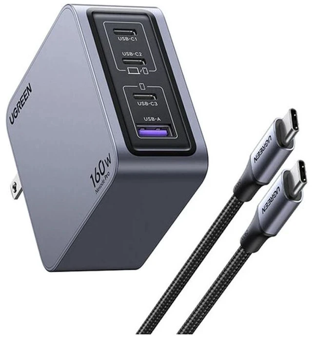 Alt view image 5 of 7 - UGREEN Nexode Pro 160W 4-Port USB GaN Wall Charger