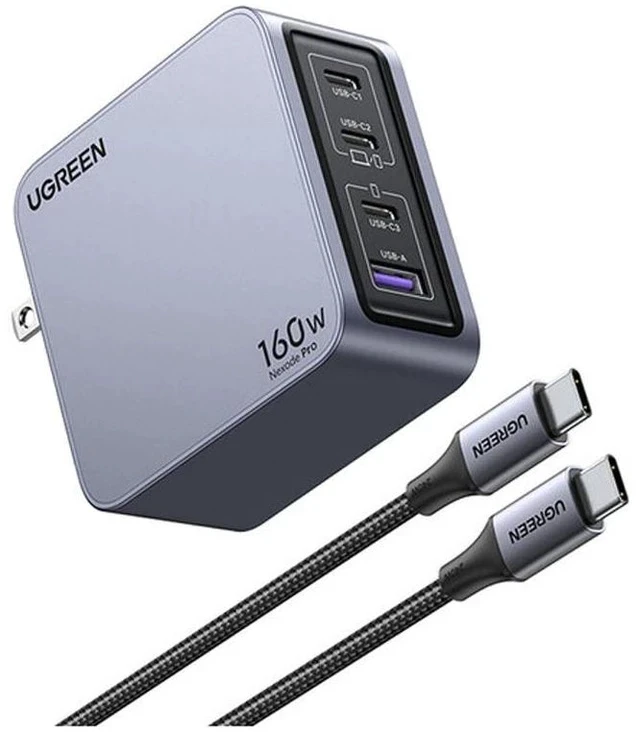 Alt view image 6 of 7 - UGREEN Nexode Pro 160W 4-Port USB GaN Wall Charger