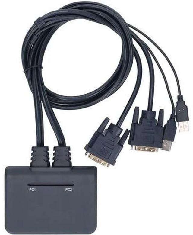 Alt view image 3 of 7 - 070 HD Multimedia Interface KVM Switch Portable USB KVM Switch 2 Ports Wired HD Multimedia Interface KVM Switch for Home Entertainment Office USB KVM Switch (21UDB)