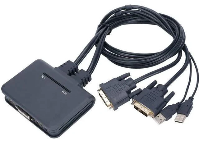 Alt view image 5 of 7 - 070 HD Multimedia Interface KVM Switch Portable USB KVM Switch 2 Ports Wired HD Multimedia Interface KVM Switch for Home Entertainment Office USB KVM Switch (21UDB)