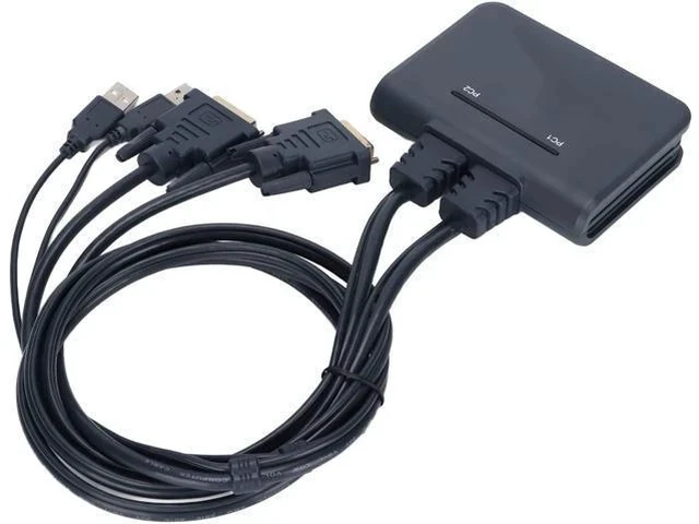 Alt view image 7 of 7 - 070 HD Multimedia Interface KVM Switch Portable USB KVM Switch 2 Ports Wired HD Multimedia Interface KVM Switch for Home Entertainment Office USB KVM Switch (21UDB)