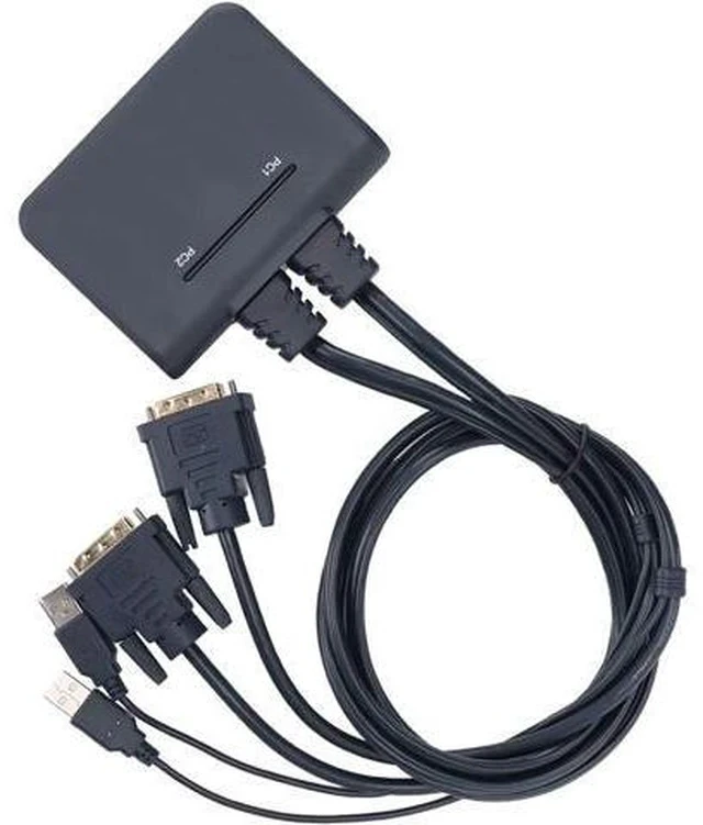 Alt view image 6 of 7 - 070 HD Multimedia Interface KVM Switch Portable USB KVM Switch 2 Ports Wired HD Multimedia Interface KVM Switch for Home Entertainment Office USB KVM Switch (21UDB)