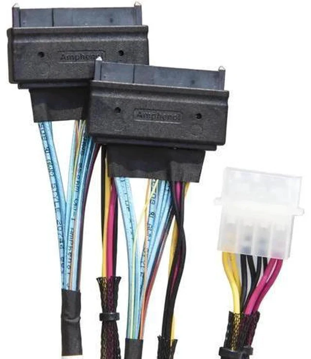 Alt view image 4 of 5 - 75cm 74Pin to Dual 68Pin Conversion Cable with Power Supply, 8X to Dual Port Adapter Cable