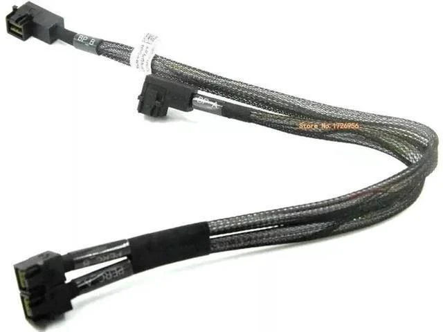 Main image of Dual Mini SAS HD SFF-8643 Cable Replacement P9VFY 0P9VFY, Server RAID Data Cable for Dell PowerEdge T330 8-Bay LFF Backplane