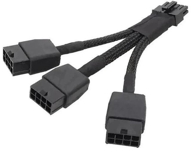 Main image of 12VHPWR 12Pin to 3×8Pin PCIe GPU Power Adapter Cable Compatible with NVIDIA RTX 3060Ti/3070/3080/3090 Ampere Series