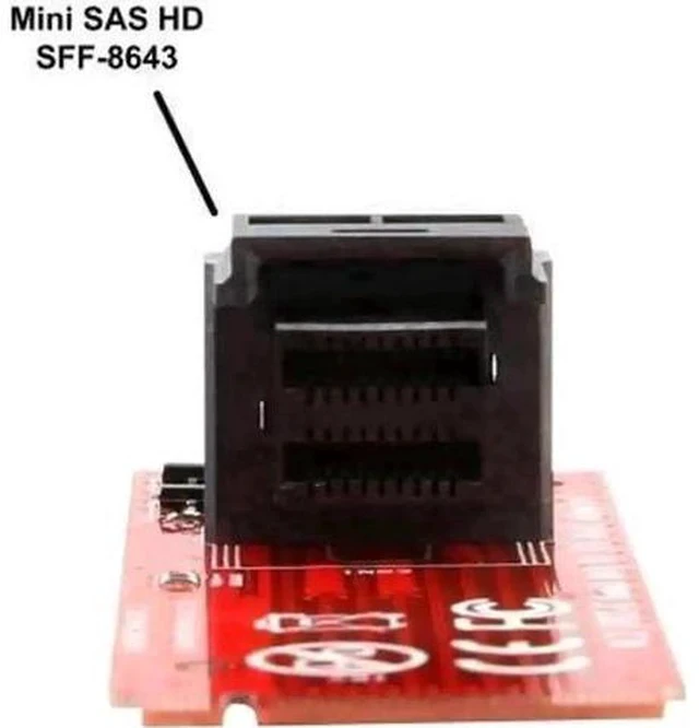 Alt view image 6 of 6 - SI-ADA40121 M.2 M-Key to U.2 Complete Kit, SFF-8643 Mini SAS HD to SFF-8639 Cable, PCIe NVMe 2.5 U.2 SSD Conversion Set with Power Line for Desktop Workstation Storage Upgrade