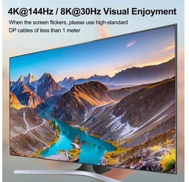 Alt view image 2 of 7 - 3-Port Dual Monitor DP USB 3.0 KVM Switch 4K@144Hz, 4 USB3.0 Ports, Wired Remote & Power Adapter Included for 3 PCs Sharing 2 Monitors