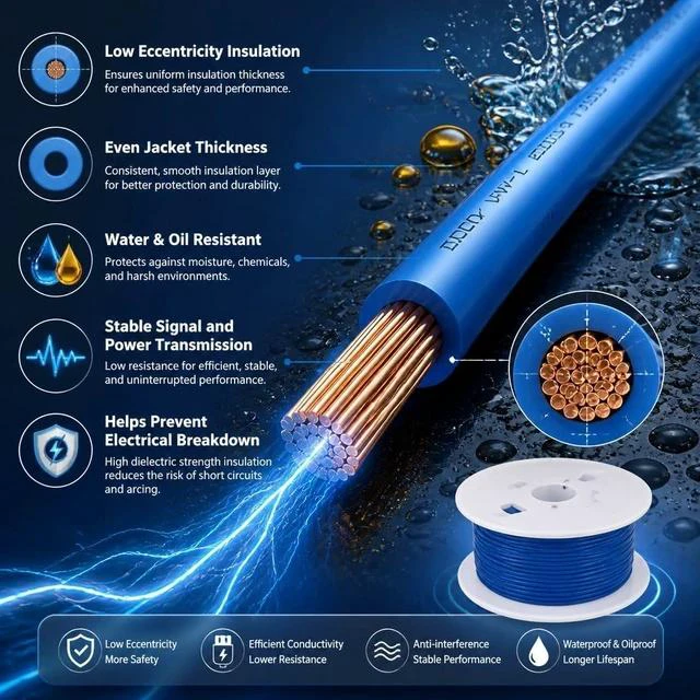 Alt view image 6 of 7 - 18AWG PVC Wire 5m/16ft Blue, 1007 Tinned Copper Hookup Wire, 300V 80°C Flexible Electronic Cable for PCB Jumper DIY Projects