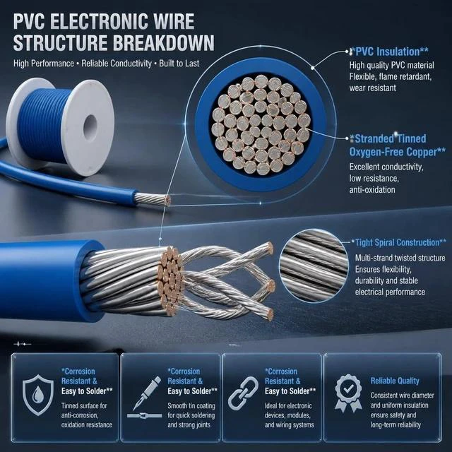 Alt view image 3 of 7 - 26AWG PVC Hookup Wire 20m/66ft Black, 1007 Tinned Copper Electronic Wire, 300V 80°C Fly Jumper Cable for PCB DIY Electronics