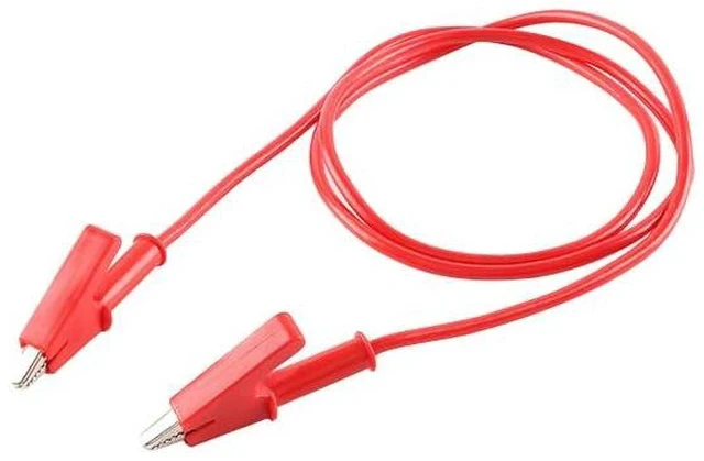 Alt view image 2 of 3 - Alligator Clips Wires Test Leads, Dual Ended Crocodile Wire Jumper Cables Heavy Duty Wire for Electrical Testing,1m Red 1500V 10A 2PCS