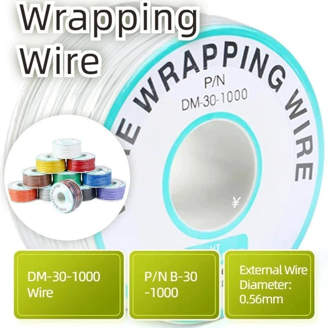 Alt view image 3 of 5 - White Electronic Wire DM-30-1000 - 30 AWG Single Core Tinned Copper Solid Cable, 250M, P/N PCB