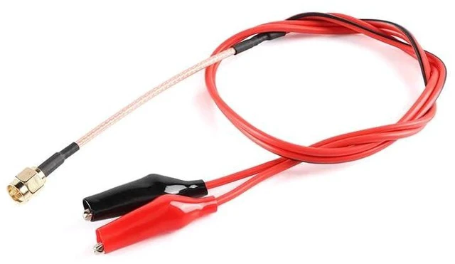 Alt view image 2 of 4 - SMA Male to Double Alligator Clips Tester Cable-RG316 50cm RF Alligator Clips Electrical with Wires Crocodile Clip Thread 2PCS