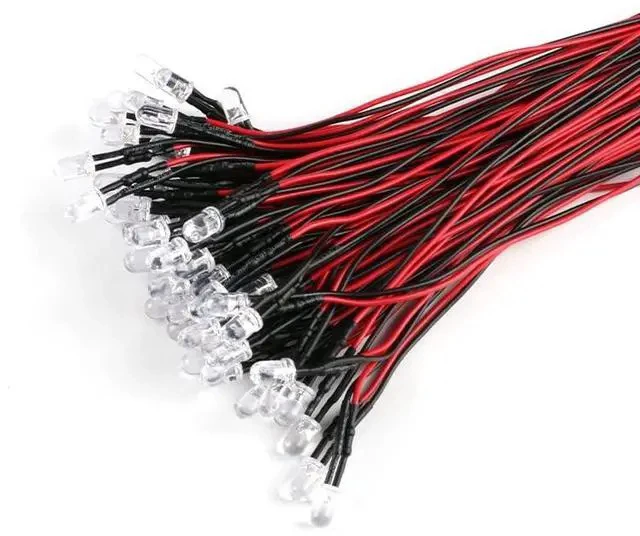 Alt view image 3 of 4 - 5mm 12 Volt LED Lights Emitting Diodes with Wire, LED 5-12V,0.1W, Mini LED Lights for Crafts, Toy Cars,12V Mini Single Led Red 50PCS