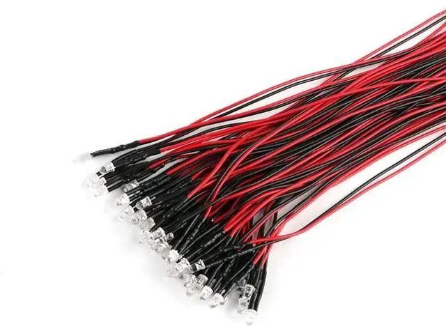 Alt view image 2 of 4 - 5mm 12 Volt LED Lights Emitting Diodes with Wire, LED 5-12V,0.1W, Mini LED Lights for Crafts, Toy Cars,12V Mini Single Led Red 50PCS