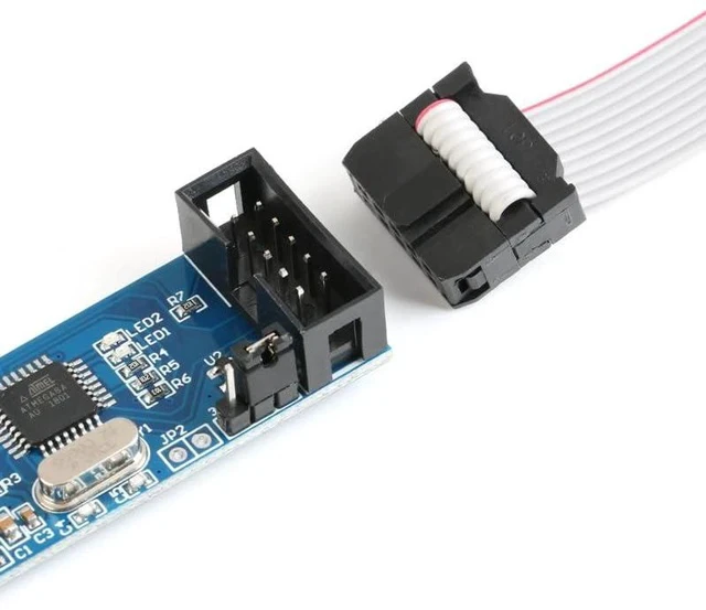 Alt view image 4 of 5 - 2Pcs ATMaga8 51 52 AVR Programmer SP USB ASP Downloader USBISP Download Cable 10P Cable
