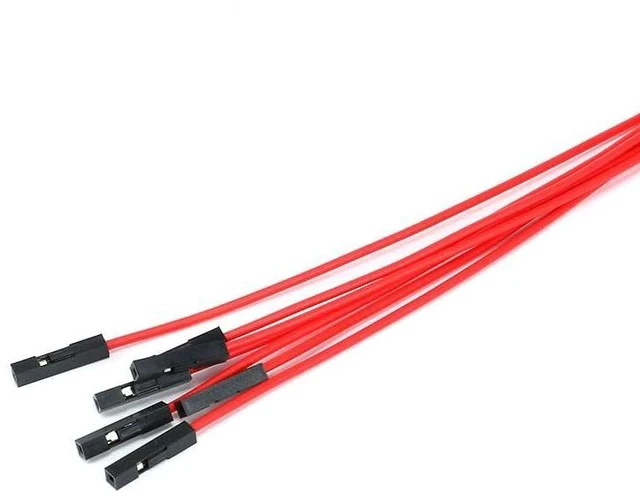 Alt view image 2 of 2 - 30Pcs 1P Female to Female Dupont Cable Black Double End 24AWG 25CM Rubber Case 2.54MM
