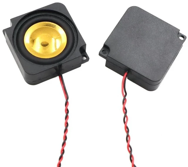 Alt view image 2 of 5 - 3pcs 2828 Cavity Horn 4 Ohm 2W Low Bass Speaker Enclosure DIY Box with 2.0 Channel Cable