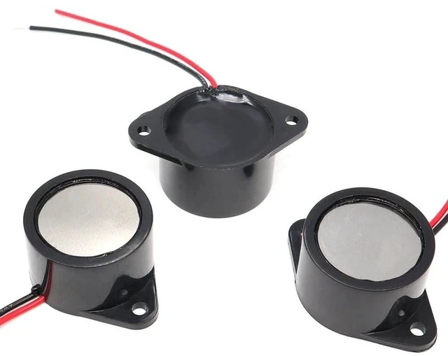 Alt view image 4 of 5 - 5pcs 2616 Waterproof 12V Active Piezoelectric Buzzer High Decibel Alarm with Cable 26x16mm