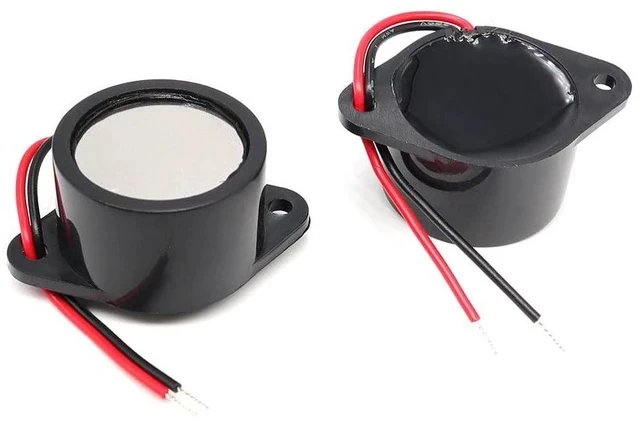 Alt view image 5 of 5 - 5pcs 2616 Waterproof 12V Active Piezoelectric Buzzer High Decibel Alarm with Cable 26x16mm