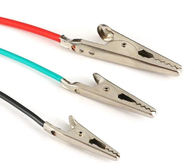 Alt view image 5 of 5 - Alligator Clip Test Leads - 50cm Multicolor Wire Jumpers with 4.5cm Electrical Clips, Assorted Red Yellow Green Black White,10-Pack for Electrical Testing Electronic Experiments