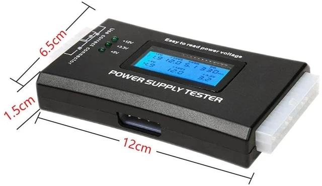Alt view image 5 of 6 - ATX Power Supply Tester with LCD Display PSU Diagnostic Card, PC Power Supply Detection Instrument, Voltage Tester for Computer Power Supply