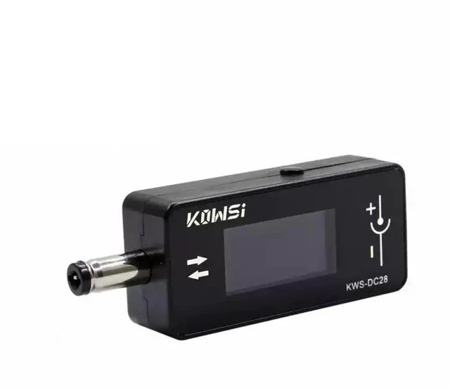 Alt view image 3 of 5 - KWS-DC28 DC Power Meter 0-12A Current Range, 4-30V, 5525 Jack, 0.96" HD Screen, Voltage/Current/Power/Capacity Test