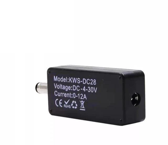 Alt view image 4 of 5 - KWS-DC28 DC Power Meter 0-12A Current Range, 4-30V, 5525 Jack, 0.96" HD Screen, Voltage/Current/Power/Capacity Test