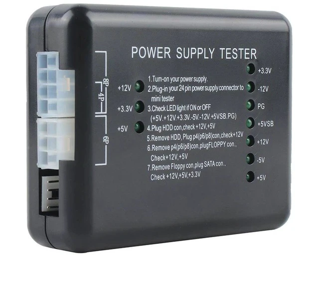 Alt view image 2 of 6 - PC Power Supply Tester ATX Power Supply Diagnostic Tool, Computer PSU Tester, Digital LCD Display for Voltage Testing, PC Power Checker for Desktop Power Supplies