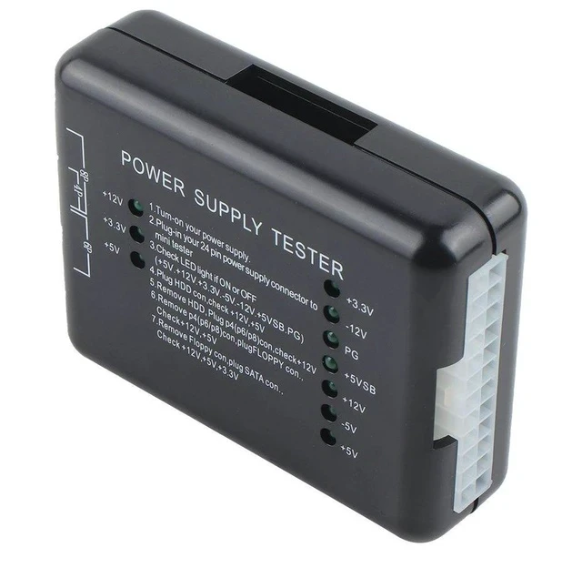 Alt view image 5 of 6 - PC Power Supply Tester ATX Power Supply Diagnostic Tool, Computer PSU Tester, Digital LCD Display for Voltage Testing, PC Power Checker for Desktop Power Supplies