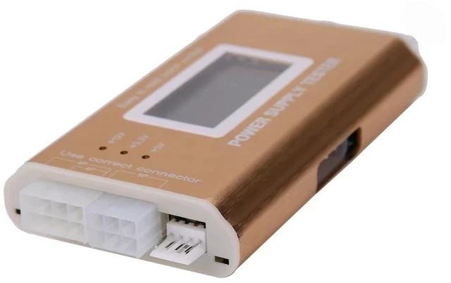 Alt view image 2 of 4 - ATX Power Supply Tester with LCD Display 4th Gen PSU Diagnostic Tool, Aluminum Alloy Housing, PC Power Supply Test Instrument for Desktop / Server - Gold